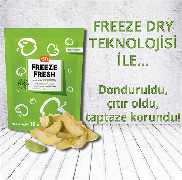 FREEZE DRY TEKNOLOJİSİ ile Dondurulmuş Elma