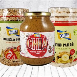 Chia 750g Fıstık Ezmesi & Karabuğday Patlağı & Rice Cake