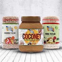 Coconey 750g Fıstık Ezmesi & Karabuğday Patlağı & Rice Cake